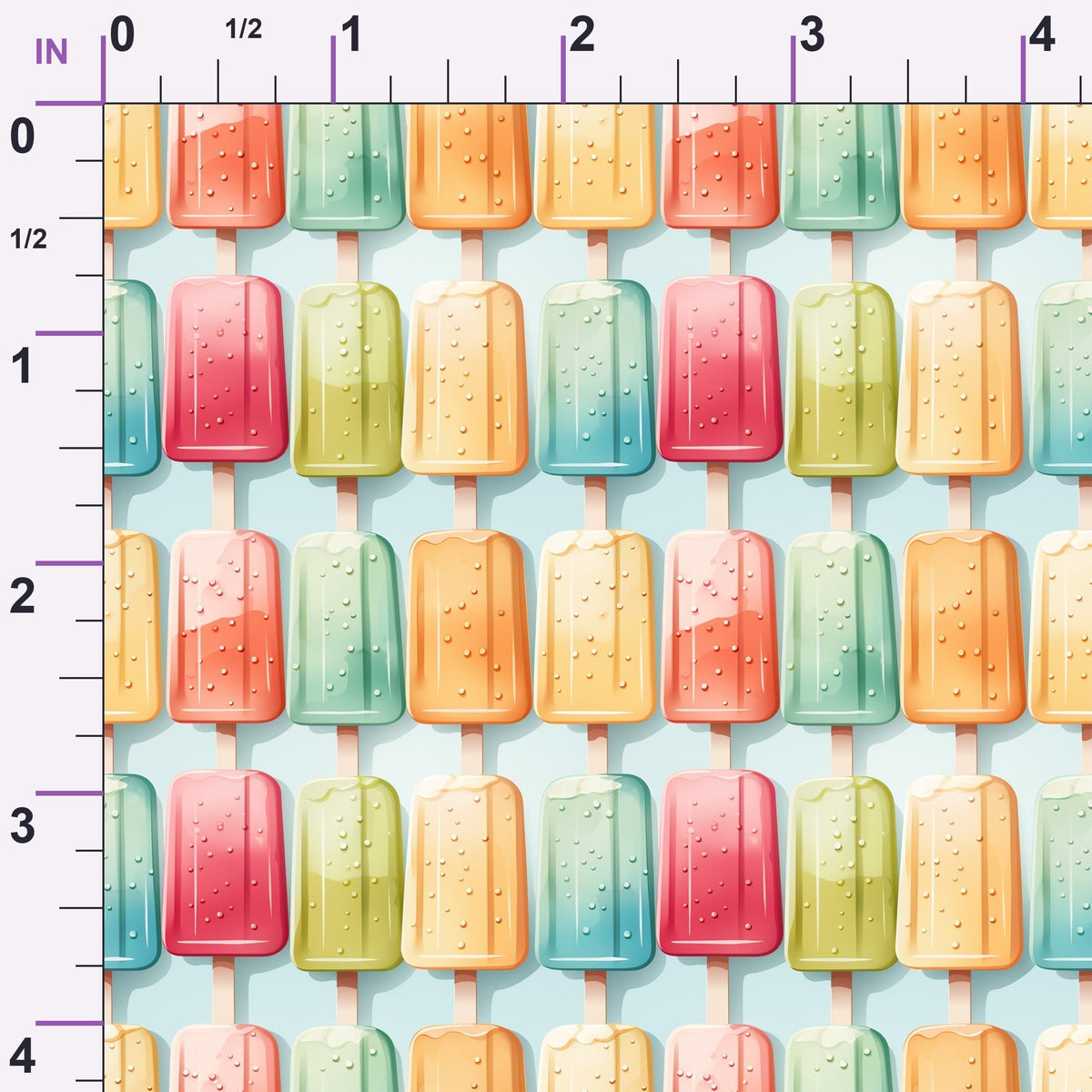 Melty Rainbow Pops Pattern 6 Minky Fabric