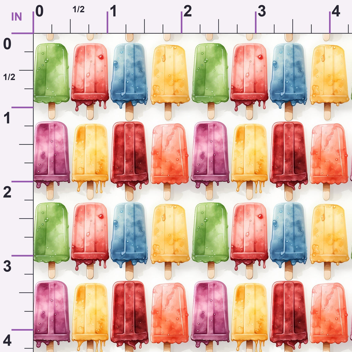 Melty Rainbow Pops Pattern 7 Minky Fabric