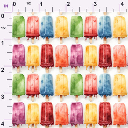 Melty Rainbow Pops Pattern 7 Minky Fabric
