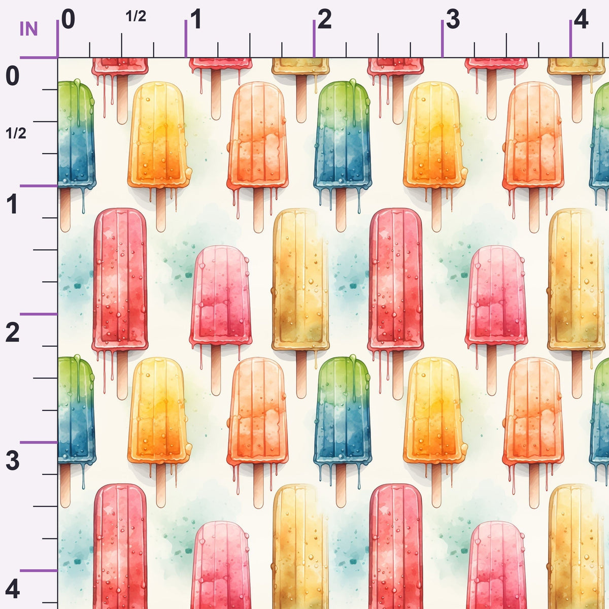 Melty Rainbow Pops Pattern 8 Minky Fabric