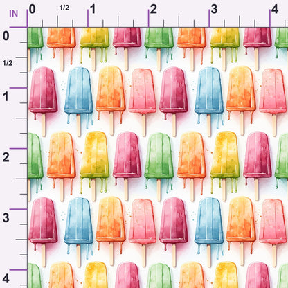Melty Rainbow Pops Pattern 9 Minky Fabric
