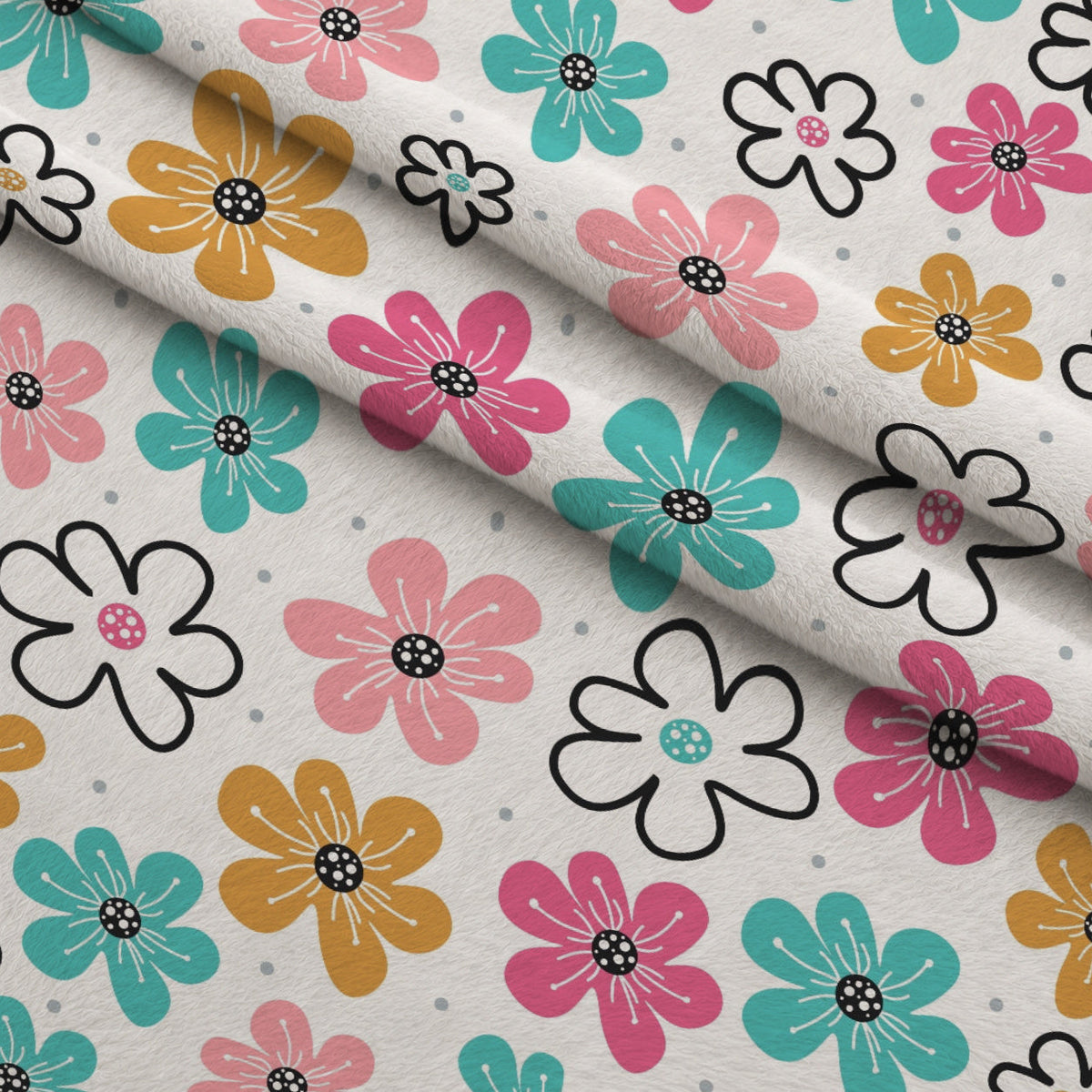 Memphis Confetti Pattern 10 Minky Fabric