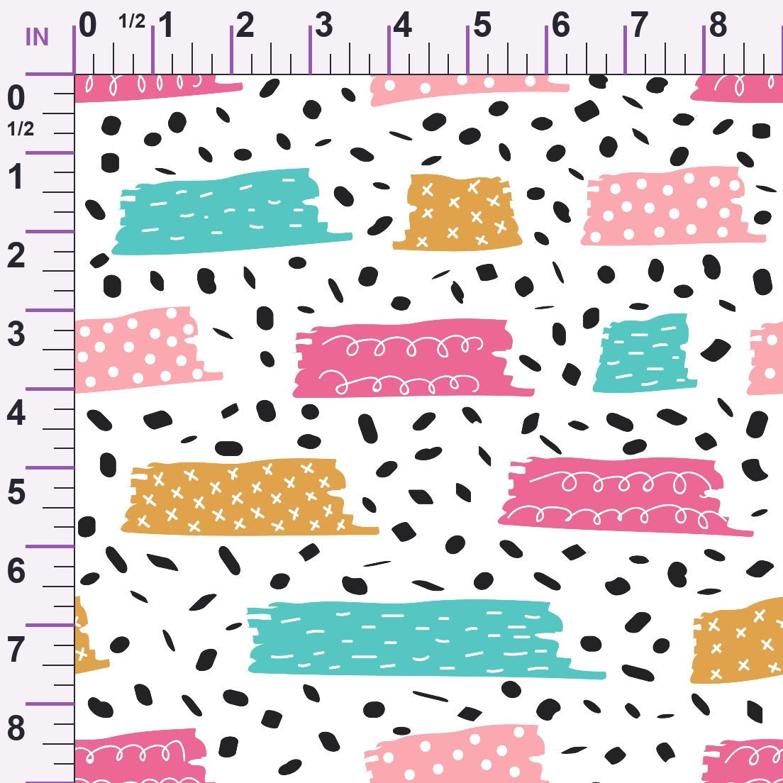 Memphis Confetti Pattern 13 Minky Fabric
