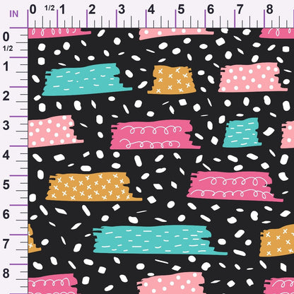 Memphis Confetti Pattern 16 Minky Fabric