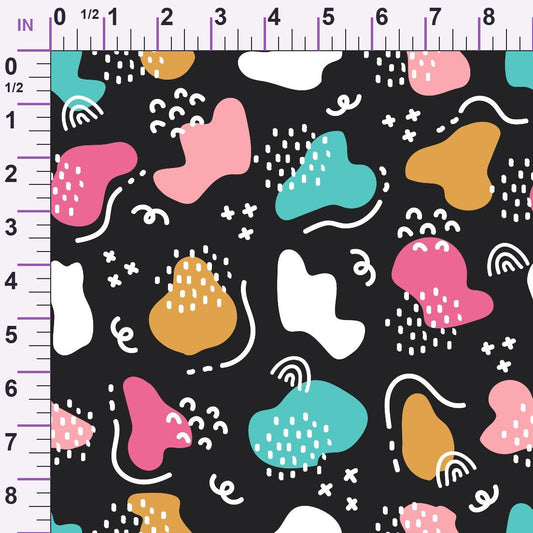 Memphis Confetti Pattern 9 Minky Fabric