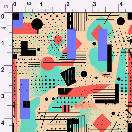 Memphis Pop Pattern 1 Minky Fabric