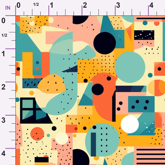 Memphis Pop Pattern 10 Minky Fabric