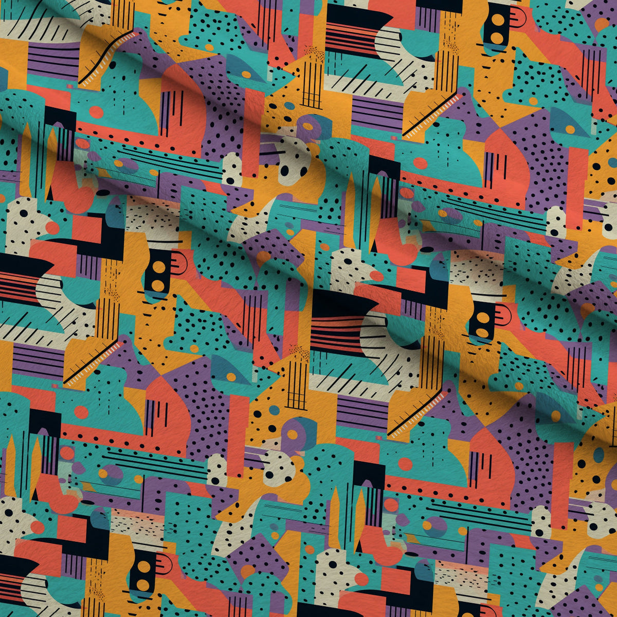 Memphis Pop Pattern 11 Minky Fabric