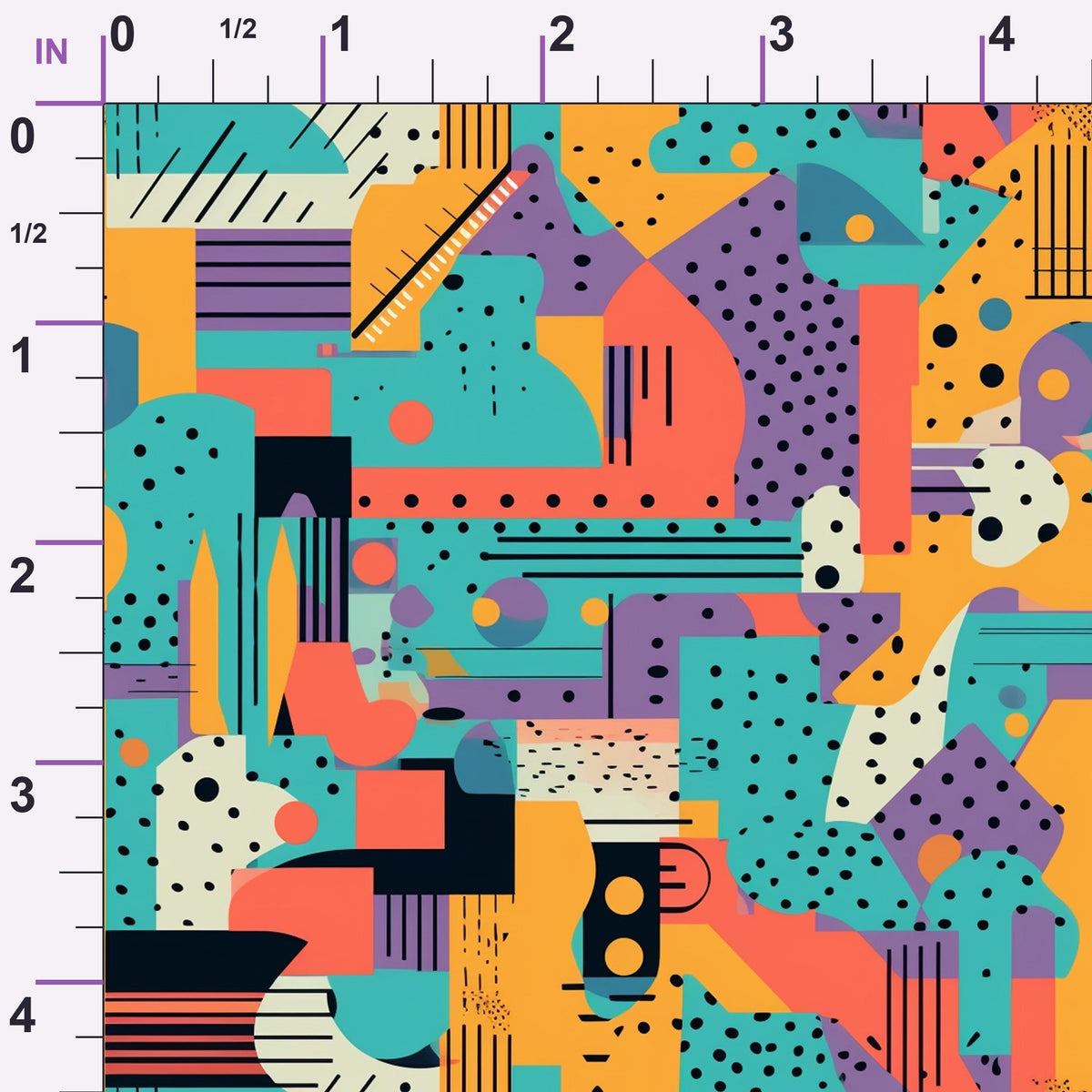 Memphis Pop Pattern 11 Minky Fabric