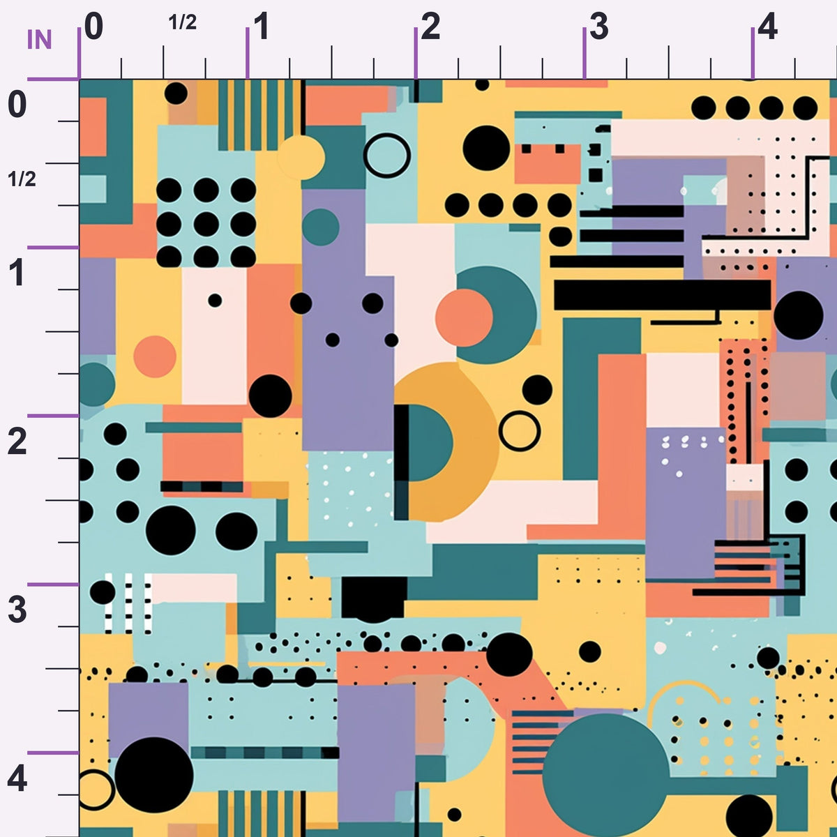 Memphis Pop Pattern 12 Minky Fabric