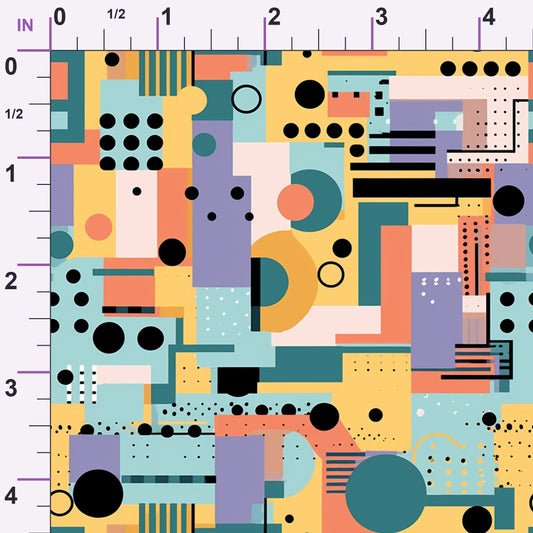 Memphis Pop Pattern 12 Minky Fabric