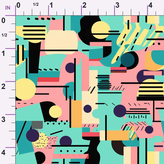 Memphis Pop Pattern 13 Minky Fabric