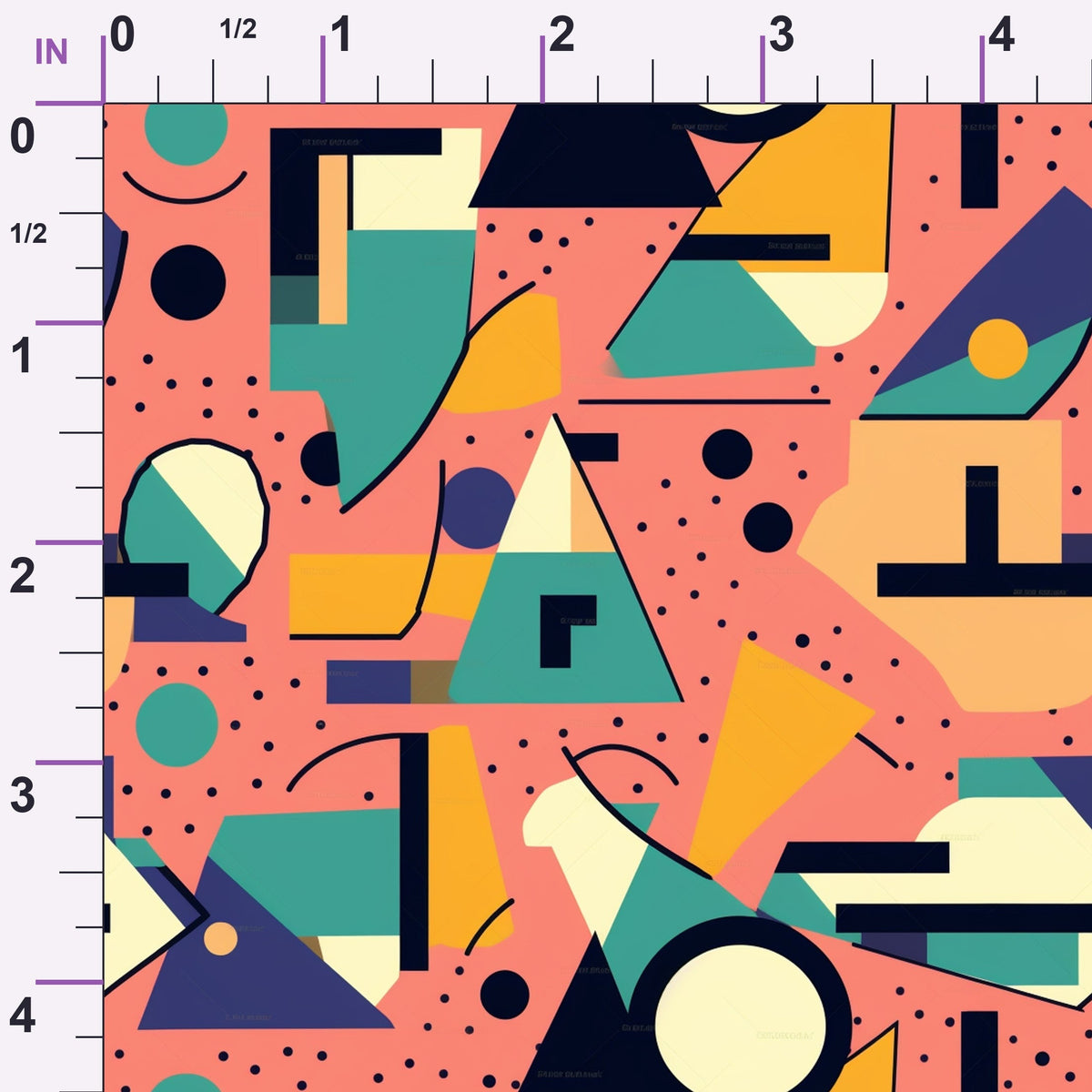 Memphis Pop Pattern 15 Minky Fabric