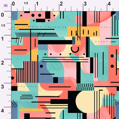 Memphis Pop Pattern 18 Minky Fabric