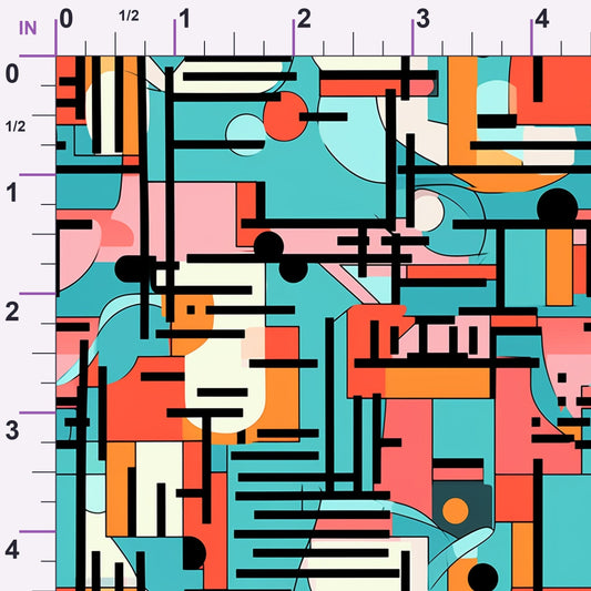Memphis Pop Pattern 3 Minky Fabric