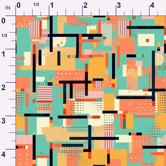 Memphis Pop Pattern 4 Minky Fabric