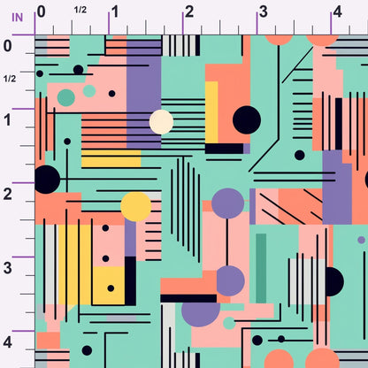 Memphis Pop Pattern 5 Minky Fabric