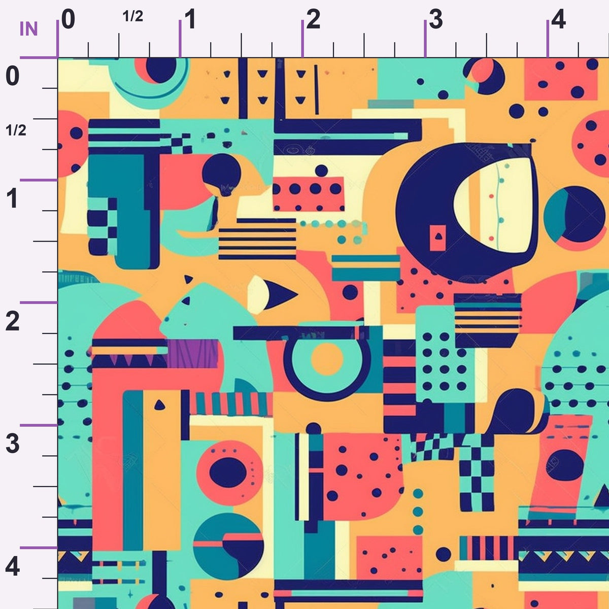 Memphis Pop Pattern 7 Minky Fabric
