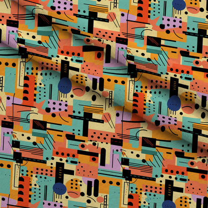 Memphis Pop Pattern 8 Minky Fabric