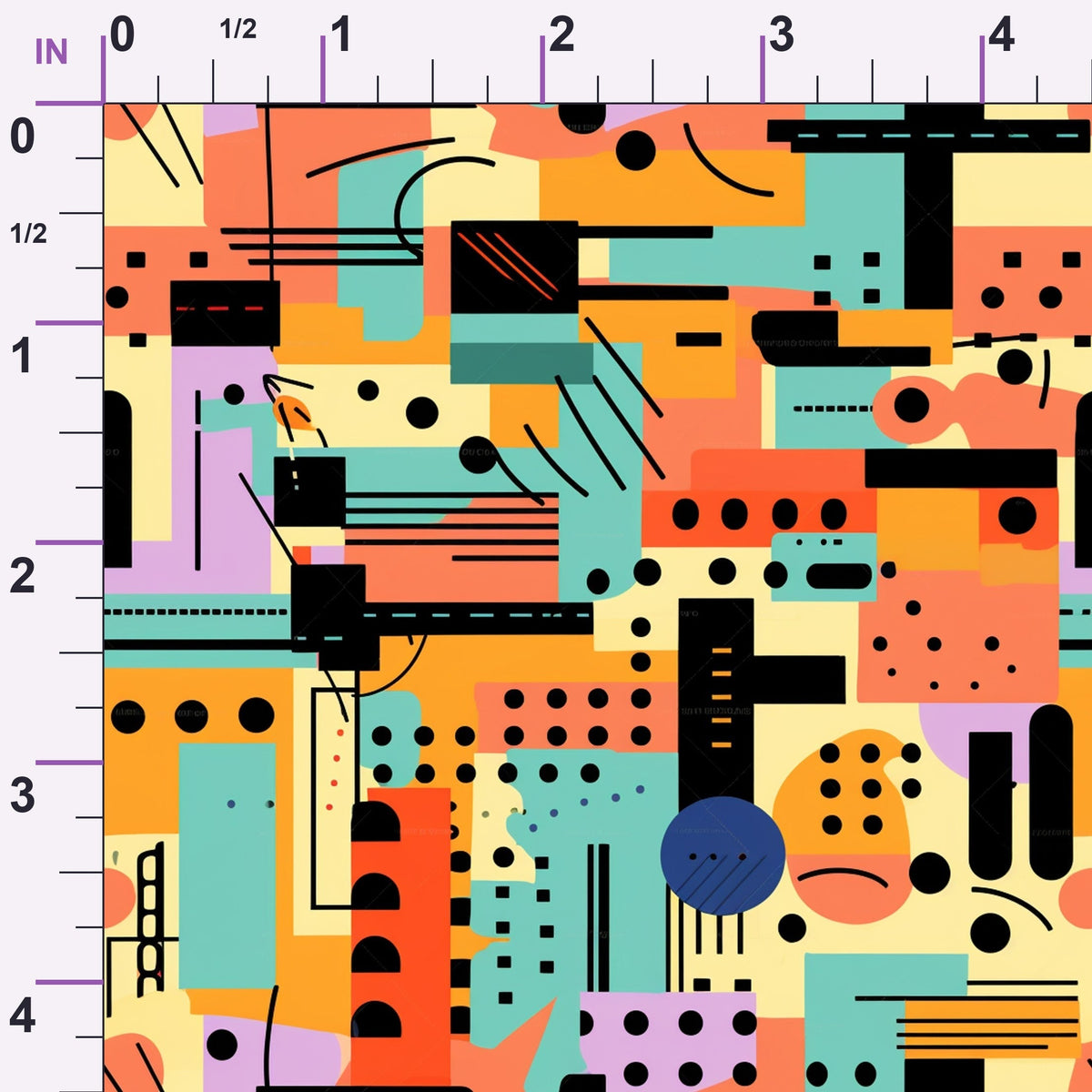Memphis Pop Pattern 8 Minky Fabric