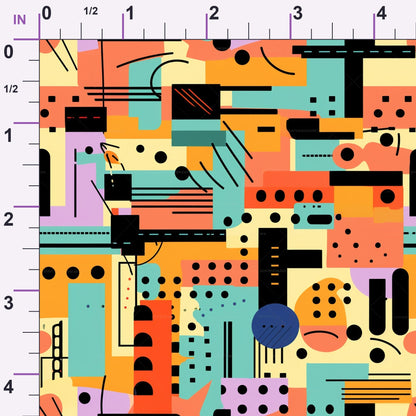 Memphis Pop Pattern 8 Minky Fabric