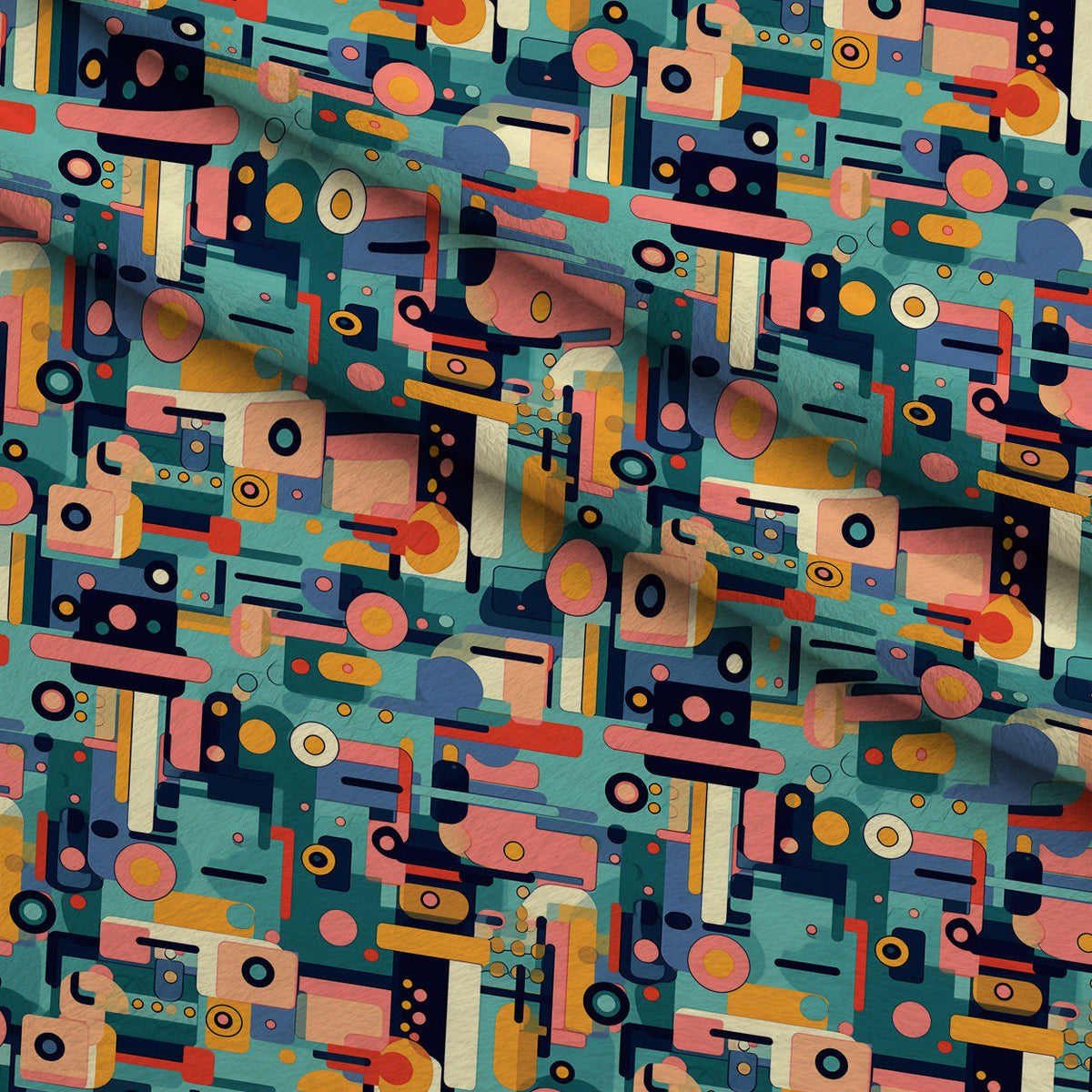 Memphis Pop Pattern 9 Minky Fabric