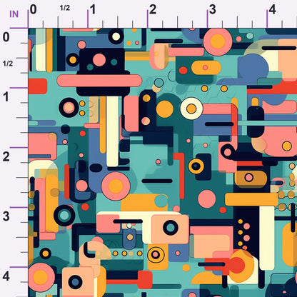 Memphis Pop Pattern 9 Minky Fabric