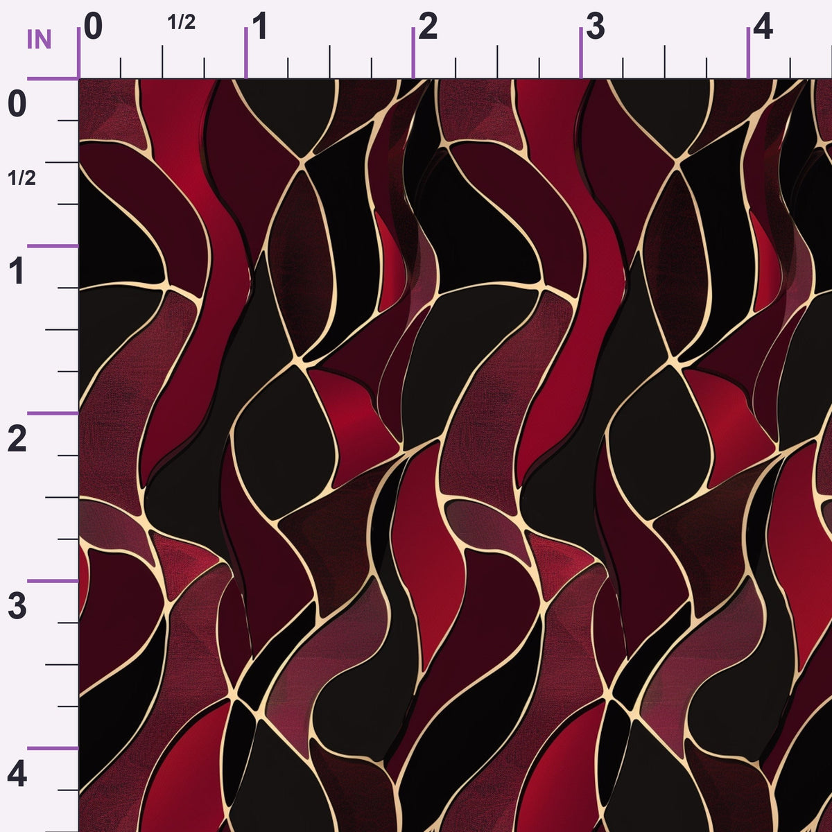 Merlot Mosaic Pattern 12 Minky Fabric