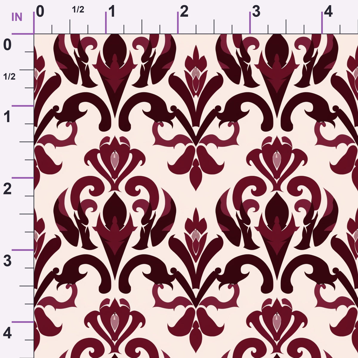 Merlot Mosaic Pattern 16 Minky Fabric