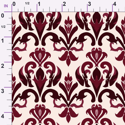 Merlot Mosaic Pattern 16 Minky Fabric