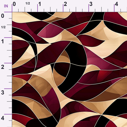 Merlot Mosaic Pattern 17 Minky Fabric