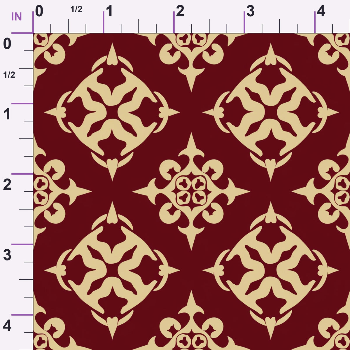 Merlot Mosaic Pattern 18 Minky Fabric