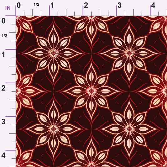 Merlot Mosaic Pattern 2 Minky Fabric