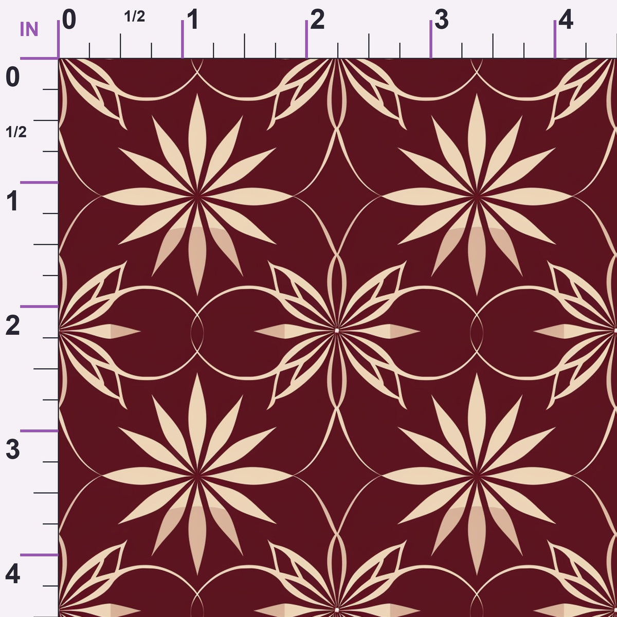Merlot Mosaic Pattern 4 Minky Fabric