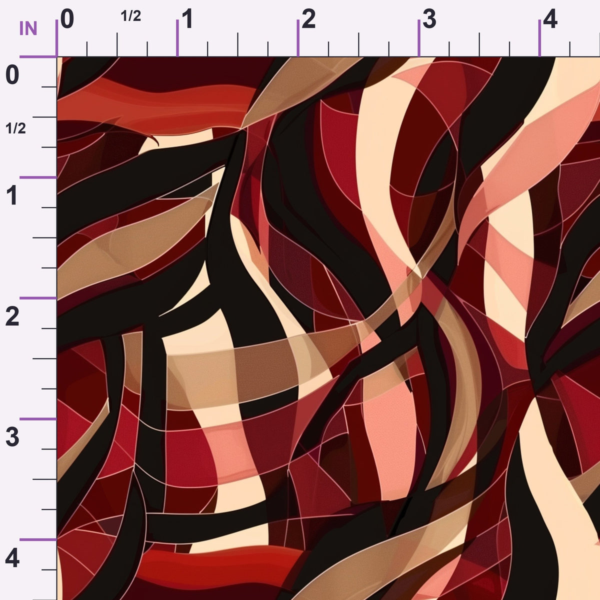 Merlot Mosaic Pattern 5 Minky Fabric