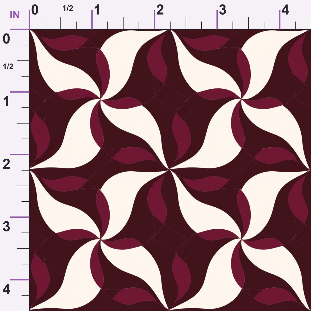 Merlot Mosaic Pattern 9 Minky Fabric