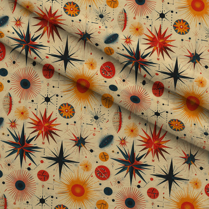 Midcentury Cosmos Pattern 1 Minky Fabric