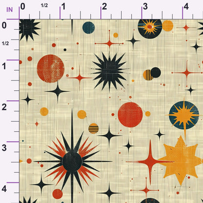 Midcentury Cosmos Pattern 11 Minky Fabric