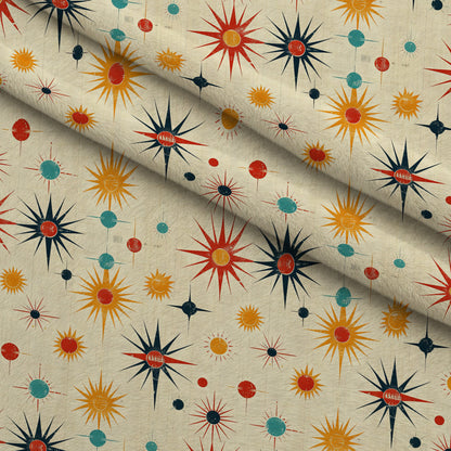 Midcentury Cosmos Pattern 12 Minky Fabric