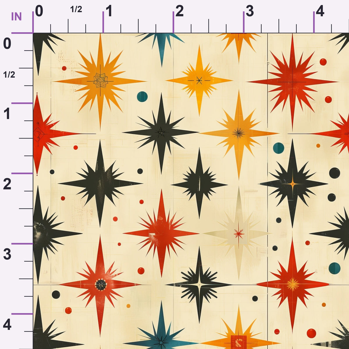 Midcentury Cosmos Pattern 13 Minky Fabric