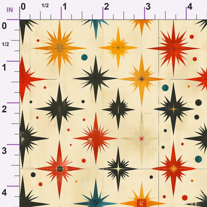 Midcentury Cosmos Pattern 13 Minky Fabric