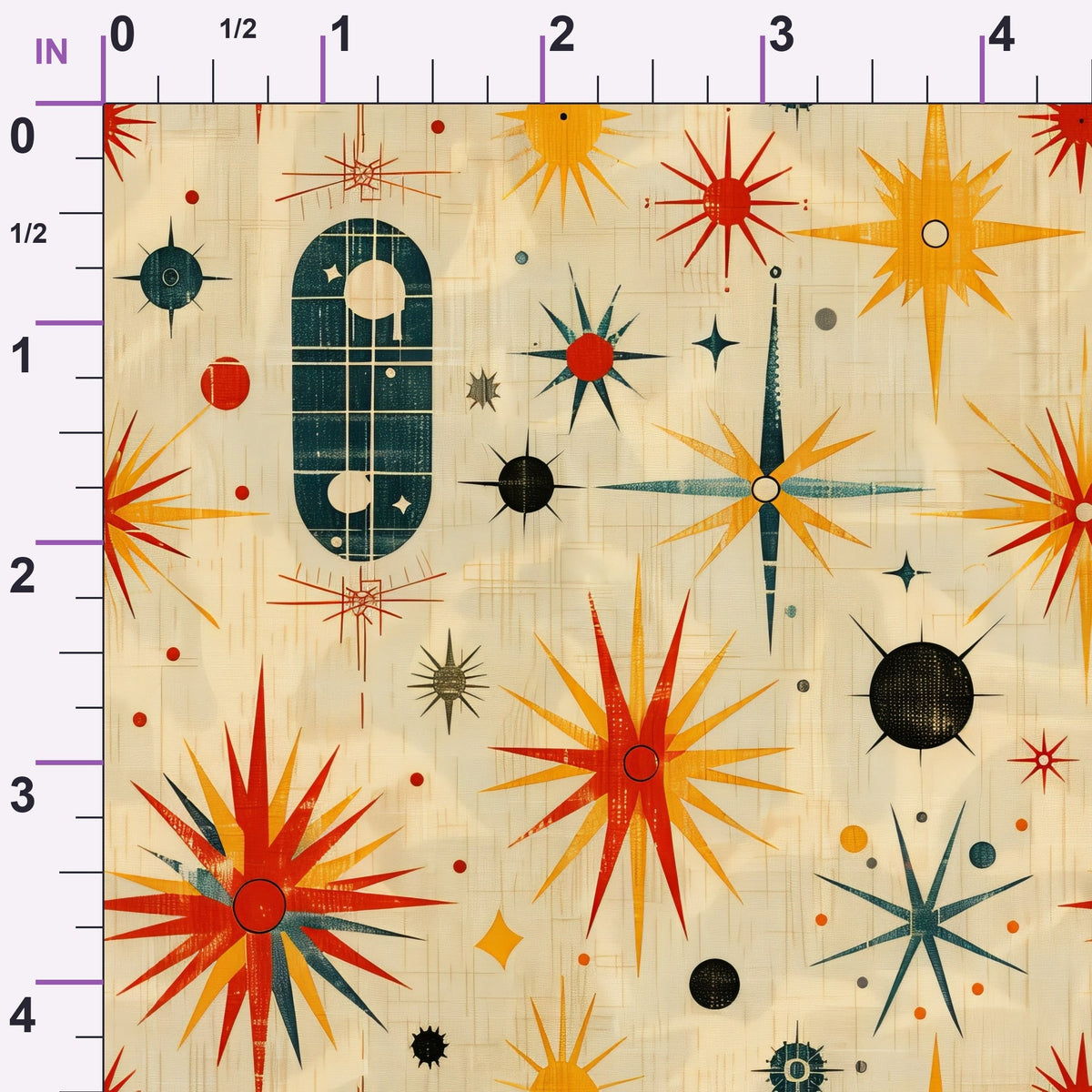 Midcentury Cosmos Pattern 16 Minky Fabric