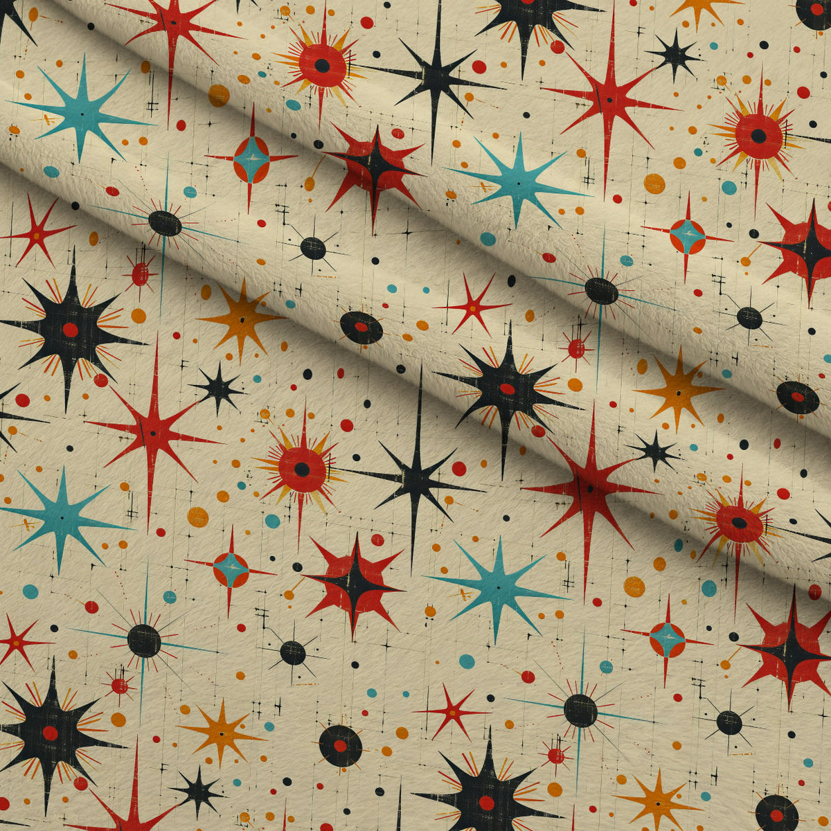 Midcentury Cosmos Pattern 19 Minky Fabric