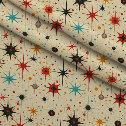 Midcentury Cosmos Pattern 19 Minky Fabric