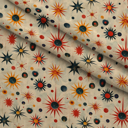 Midcentury Cosmos Pattern 2 Minky Fabric