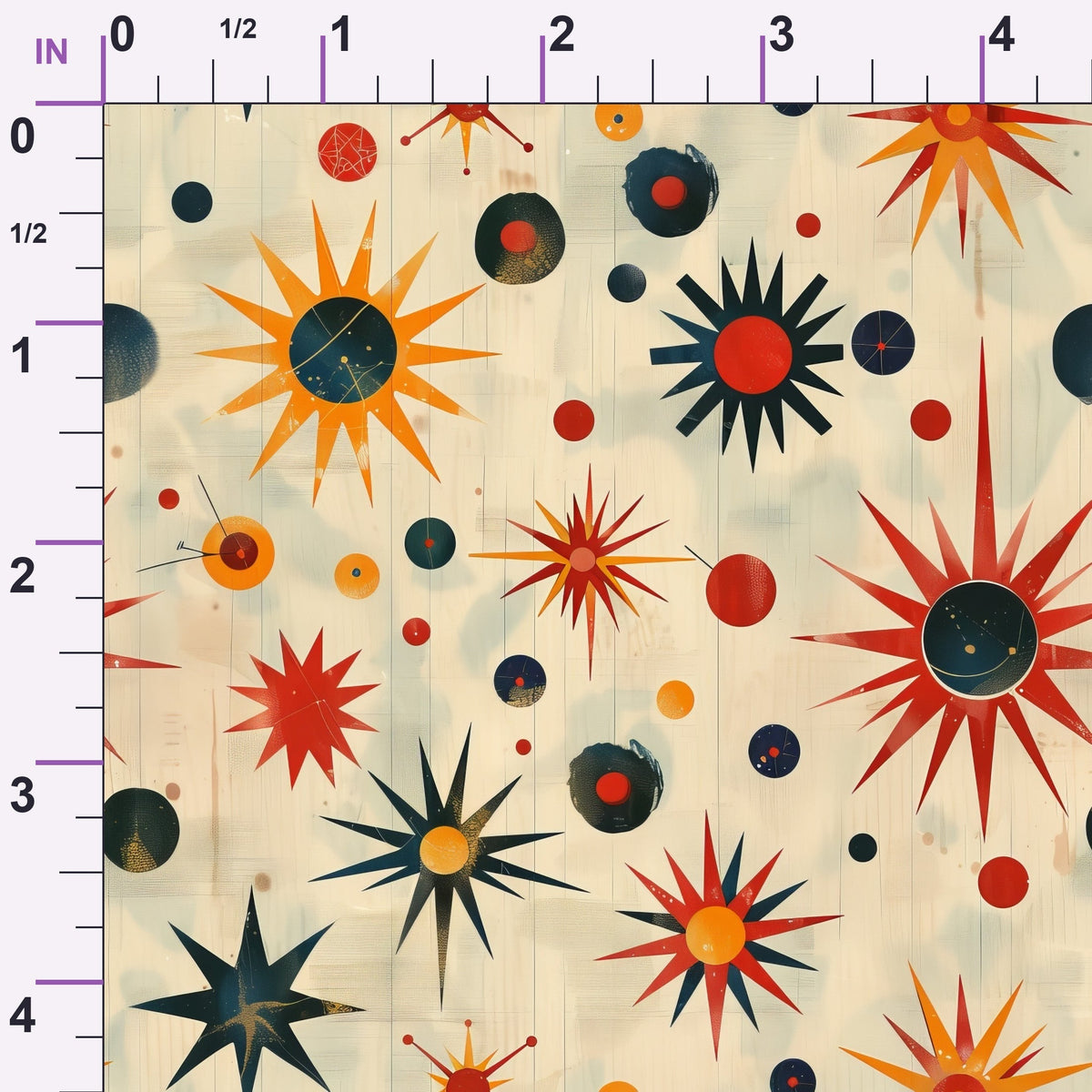 Midcentury Cosmos Pattern 2 Minky Fabric