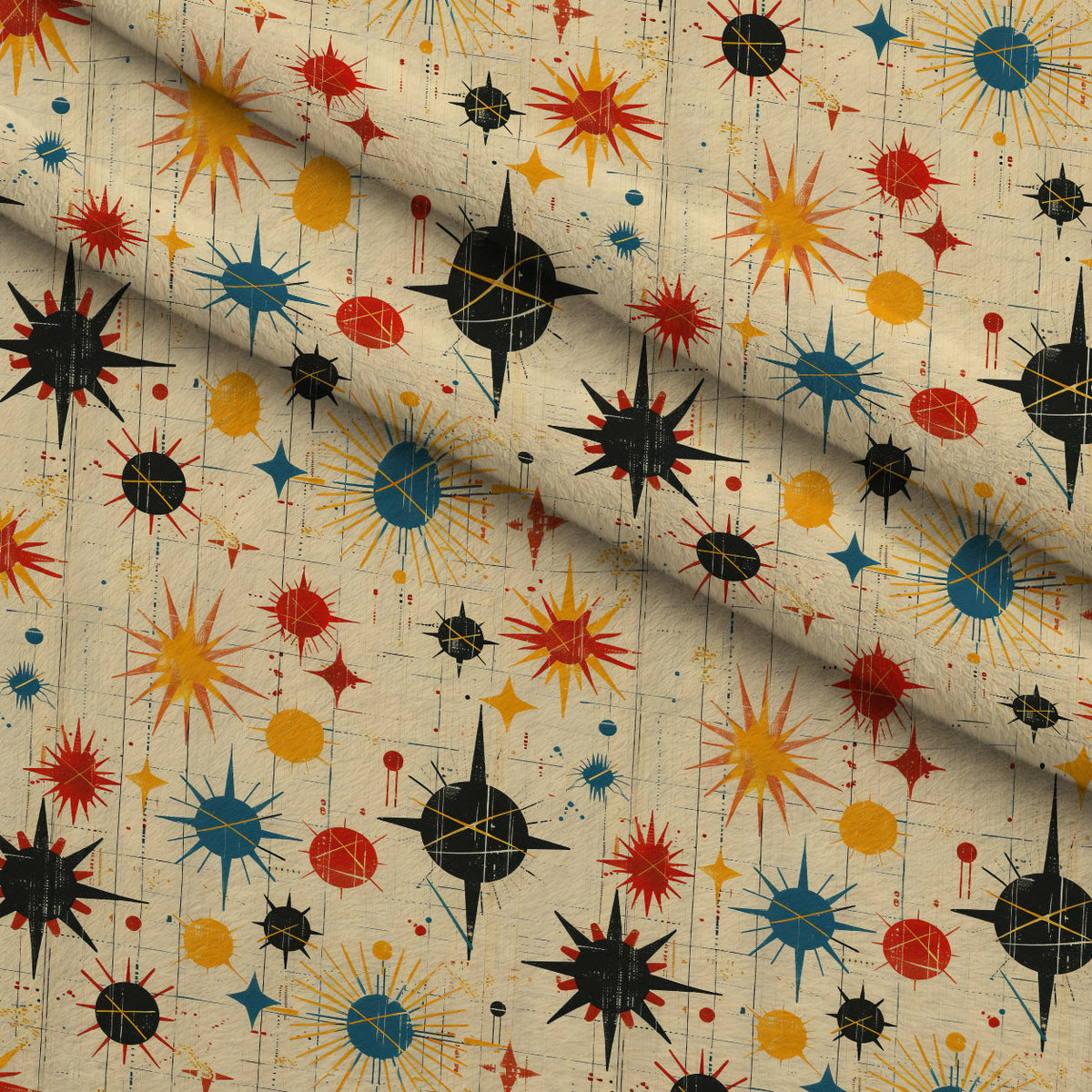 Midcentury Cosmos Pattern 20 Minky Fabric