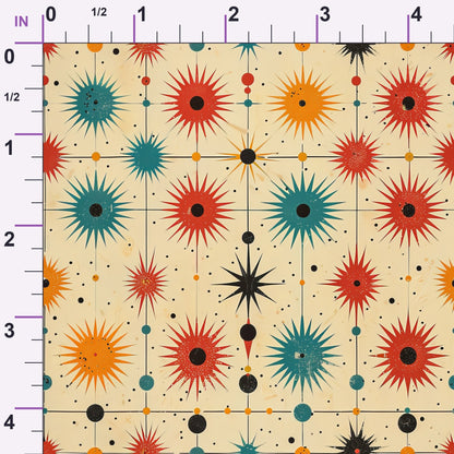 Midcentury Cosmos Pattern 21 Minky Fabric