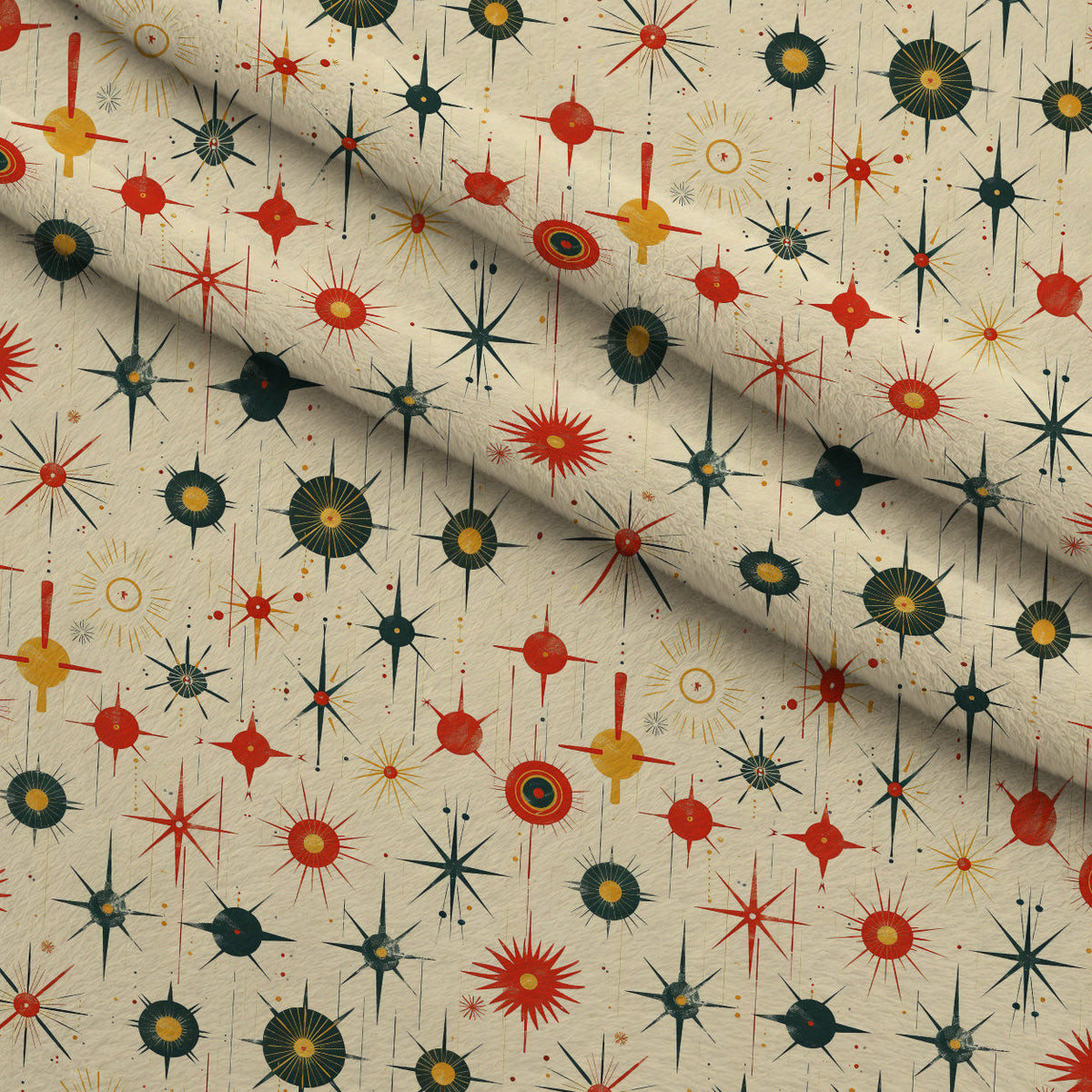 Midcentury Cosmos Pattern 22 Minky Fabric