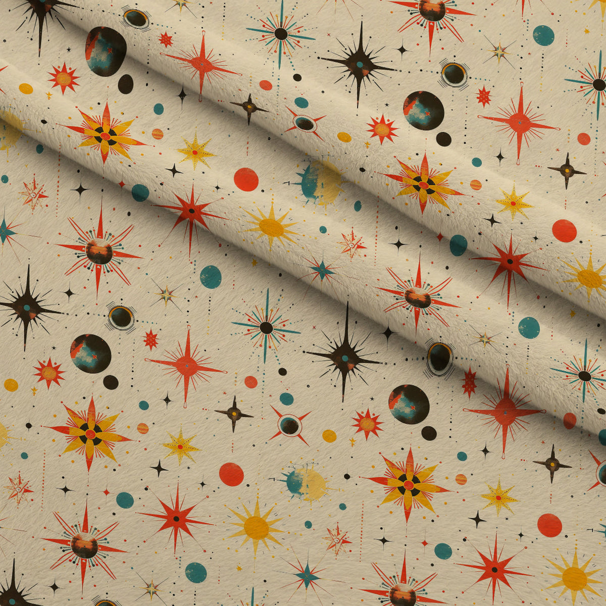 Midcentury Cosmos Pattern 23 Minky Fabric